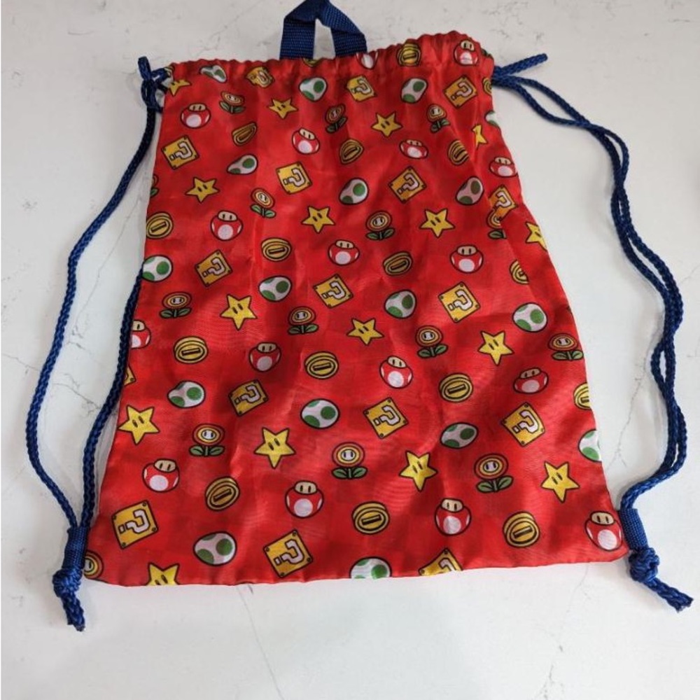 New Without Tags Nintendo Mario Kids Cinch Bag